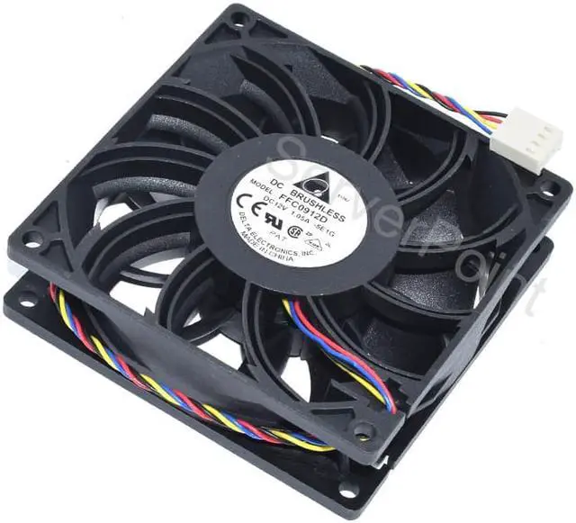 Main image of FFC0912D DC 12V 1.05A 4-Pin 90x90x25mm Server Square Cooling Fan