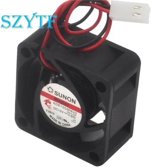 Alt view image 6 of 6 - 2-wire 4020 Maglev 4cm 40mm silent cooling fan 0.6W KDE1204PKV2 for SUNON