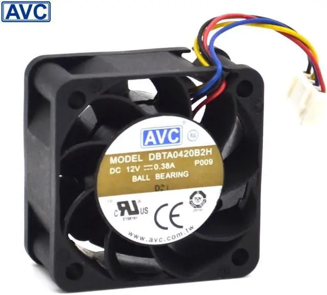 Alt view image 4 of 4 - For AVC DBTA0420B2H 4020 4CM 40*40*20mm 40mm 12V 0.38A cooling fan speed wind capacity