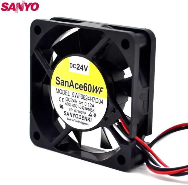 Alt view image 3 of 5 - 9WF0624H7D04 A90L-0001-0423#105S 24V 0.12A 6015 6cm 60mm cooling fan
