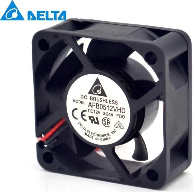 Alt view image 2 of 5 - AFB0512VHD 5020 50mm 12V 0.24A 5cm double ball bearing cooling fan server for Delta 50*50*20mm