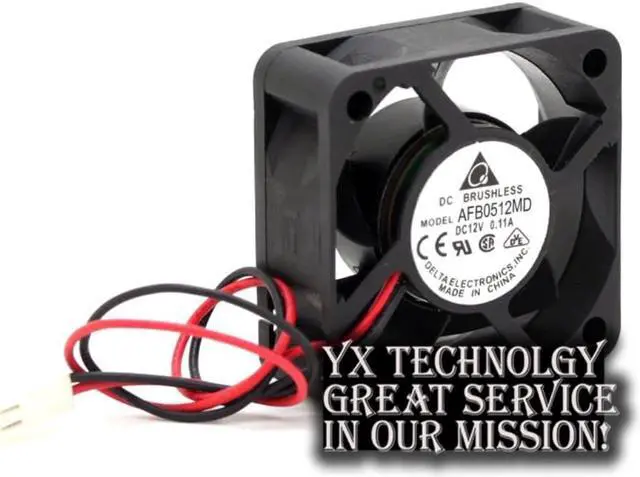 Alt view image 2 of 6 - and AFB0512MD 5020 50*50*20mm 50mm 12V 0.11A dual ball bearing cooling fan for Delta