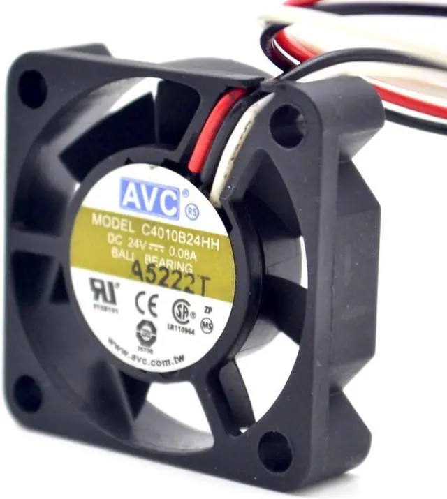 Alt view image 2 of 3 - C4010B24HH 4010 4cm 40mm DC 24V 0.08A double ball bearing 3-wire radiator cooling fan speed inverter  40*40*10mm