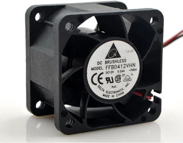 Alt view image 2 of 3 - 1pcs FFB0412VHN DC 12V 0.24A 40mm 4028 40*40*28mm 2 Wires Computer Blower Cooling Axial Fan for delta