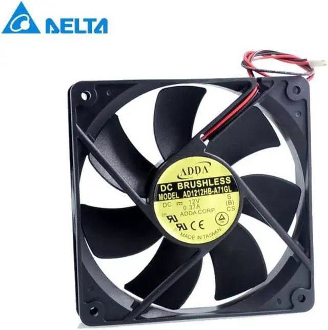 Alt view image 3 of 3 - and 12025 12cm 120mm case cooling fan 12v 0.37A AD1212HB-A71GL for ADDA 120*120*25mm