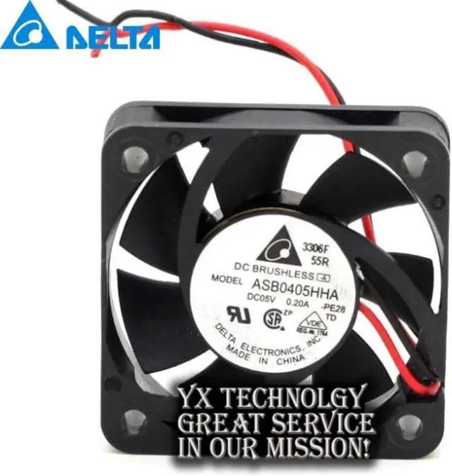 Main image of and ASB0405HHA 4010 4CM 40mm 5V 0.20A two wire cooling fan for Delta 40*40*10mm