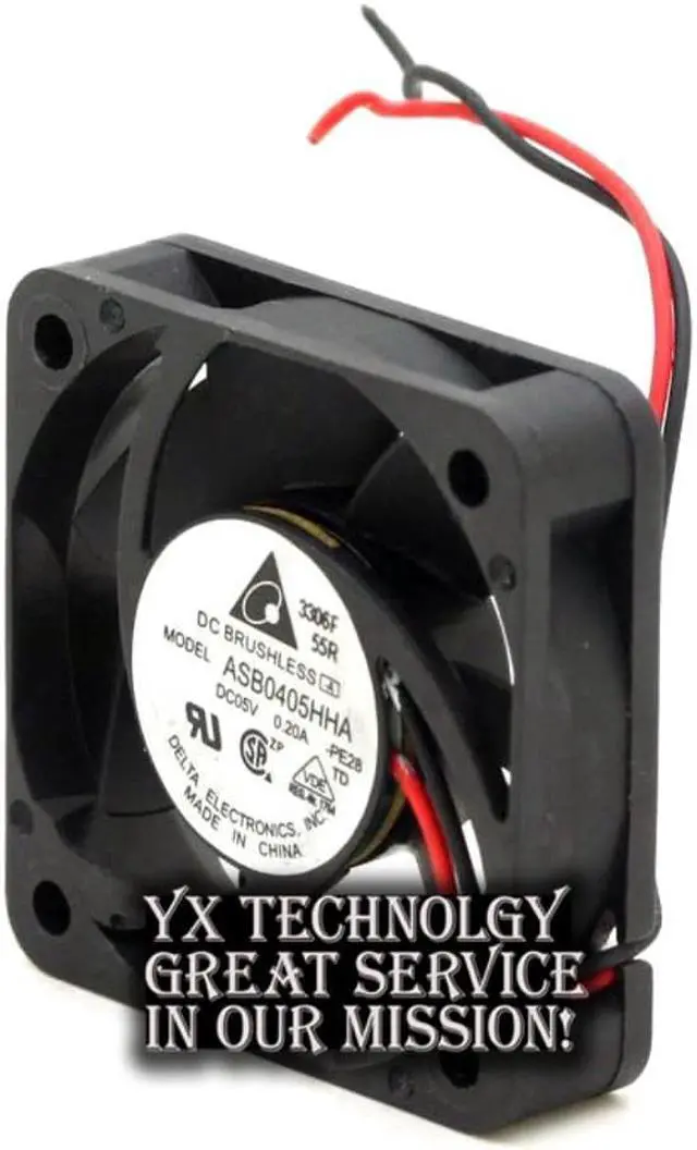 Alt view image 3 of 3 - and ASB0405HHA 4010 4CM 40mm 5V 0.20A two wire cooling fan for Delta 40*40*10mm
