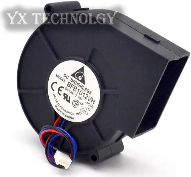Alt view image 2 of 3 - For Delta BFB1012VH  industrial cooling fan wind turbine 2.7A DC12 pin 9733-3