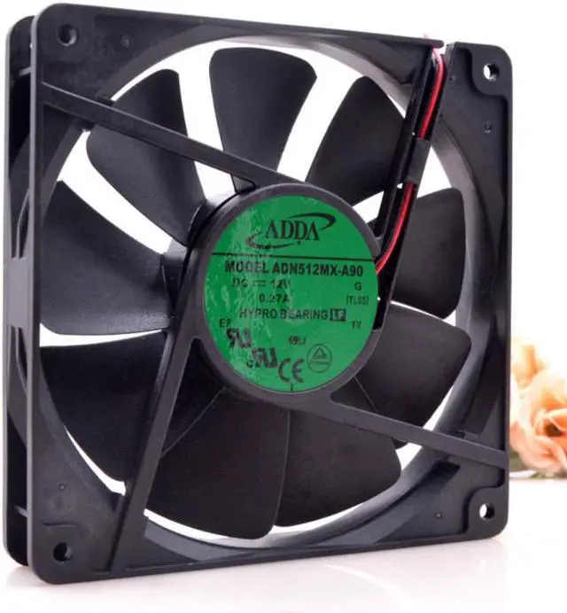 Alt view image 2 of 3 - ADN512MX-A90 For ADDA DC 12V 135mm 0.27a 13525 2-Wire Power Supply Case cooler cooling fan