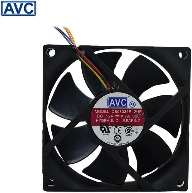 Main image of 8025 DS08025R12UP 80mm 8cm DC 12V 0.7A 4Wire Computer case CPU Cooler Cooling Fan for AVC