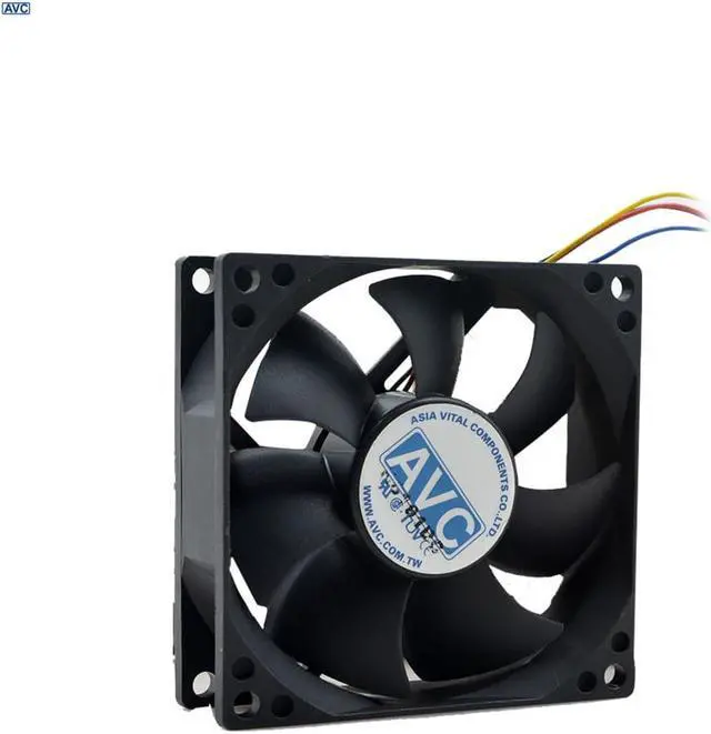 Alt view image 2 of 2 - 8025 DS08025R12UP 80mm 8cm DC 12V 0.7A 4Wire Computer case CPU Cooler Cooling Fan for AVC