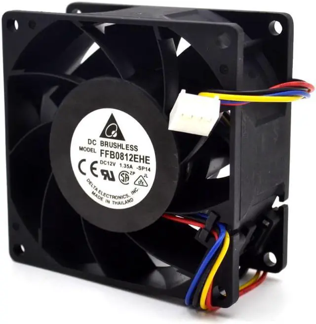 Alt view image 3 of 3 - Hot sell 8cm 80mm 8038 12V 1.35A FFB0812EHE dual ball bearing PWM cooling fan speed control for delta