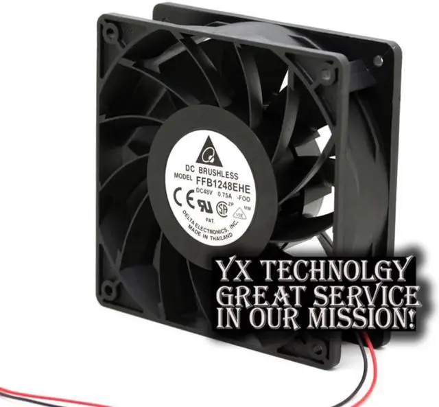 Alt view image 3 of 3 - 120*120*38MM  FFB1248EHE-FOO 120mm 12038 48V 0.75A double ball converter cooling fan