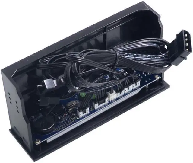 Alt view image 3 of 3 - 5.25 inch 12V PC Computer Fan Controller 3 Fan Speed Controller Temperature Sensor LCD Digital Display Front Panel for PC