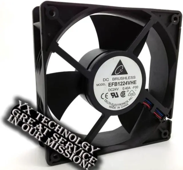 Alt view image 2 of 3 - 12038 pairs of the inverter ball 12cm 120mm cooling  fan speed 24V 0.4A EFB1224VHE 120*120*38mm for delta