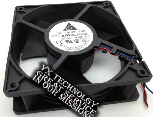 Alt view image 3 of 3 - 12038 pairs of the inverter ball 12cm 120mm cooling  fan speed 24V 0.4A EFB1224VHE 120*120*38mm for delta