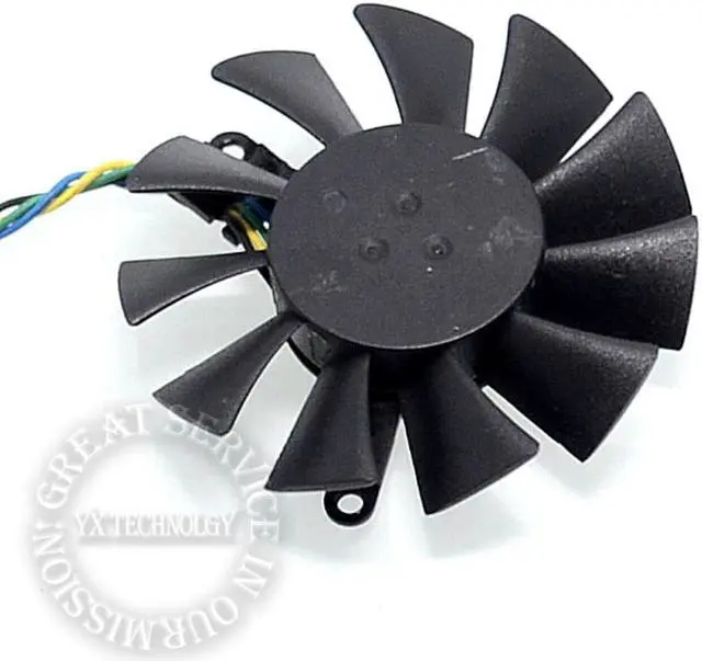 Alt view image 2 of 3 - video card fanMGT6012LR MGT6012XR MGT60YR 42*42*42mm Pitch 4P graphics card fan 12V 0.23A 55mm diameter
