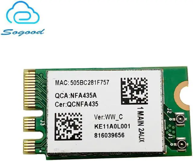 Alt view image 2 of 2 - Qualcomm Atheros QCNFA435 NFA435 QCA9377 802.11AC dual band 2.4G/5G Bluetooth 4.1 NGFF wireless card for Acer ASUS Dell Toshiba