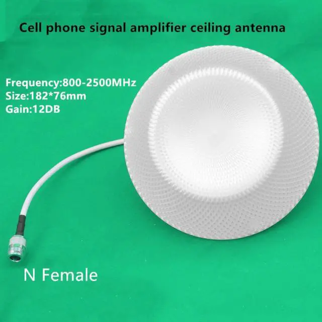 Main image of Cell phone signal amplifier ceiling antenna 800-2500MHz dual band N female Omnidirectional ceiling 12db gain 30cm cable antenna
