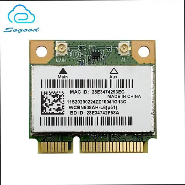 Alt view image 3 of 3 - Wireless Adapter for ATHEROS AR5B225 300Mbps 802.11bgn BT4.0 2.4G Mini PCI-E Card for Lenovo G400 G400S G500 G510 G405 M490 B490