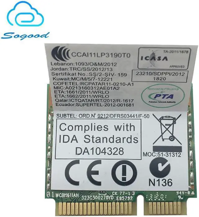 Alt view image 2 of 2 - Atheros AR5B22  AR946X 2.4G&5G 300Mbps Mini PCIe bluetooth 4.0 Wireless Network Card for Lenovo Y400 Y500 Y410P Y510P Y430P Y480
