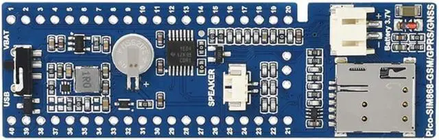 Alt view image 2 of 3 - Raspberry Pi Pico SIMCOM SIM868 GSM GPRS GNSS bluetooth module expanding board UART interface
