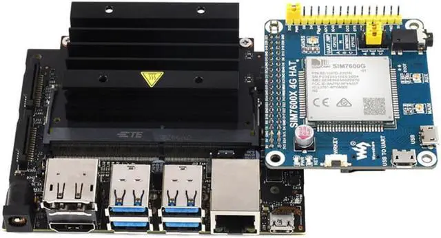 Alt view image 3 of 3 - SIMCOM LTE Cat4 module SIM7600G-H Raspberry Pi 4G Module Expansion Board GNSS Module Global Communication Compatible with 3G/2G