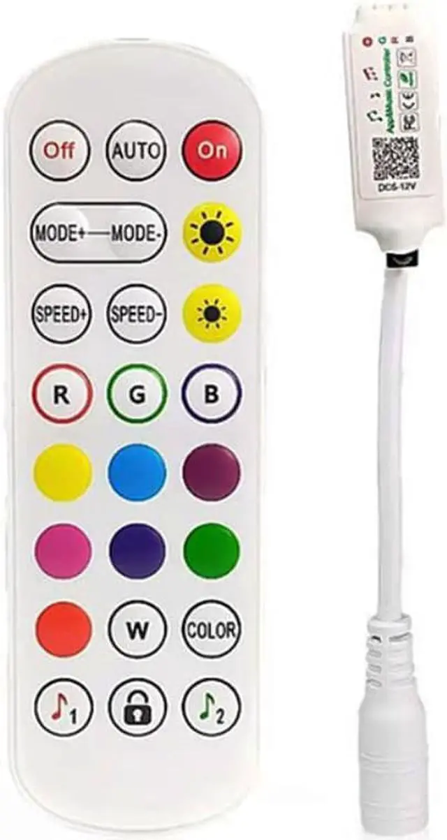 Alt view image 2 of 3 - LED Lights RGB Bluetooth Controller For LED Strip Light Music Sync LED Controller DC5V 12V
