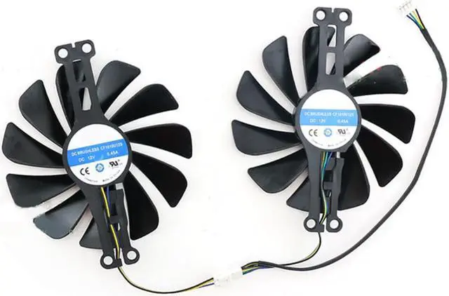Alt view image 3 of 4 - For XFX RX6600 6600XT Speedster Graphics Card Cooling Fan TYD10010M12LPA CF1010U12S