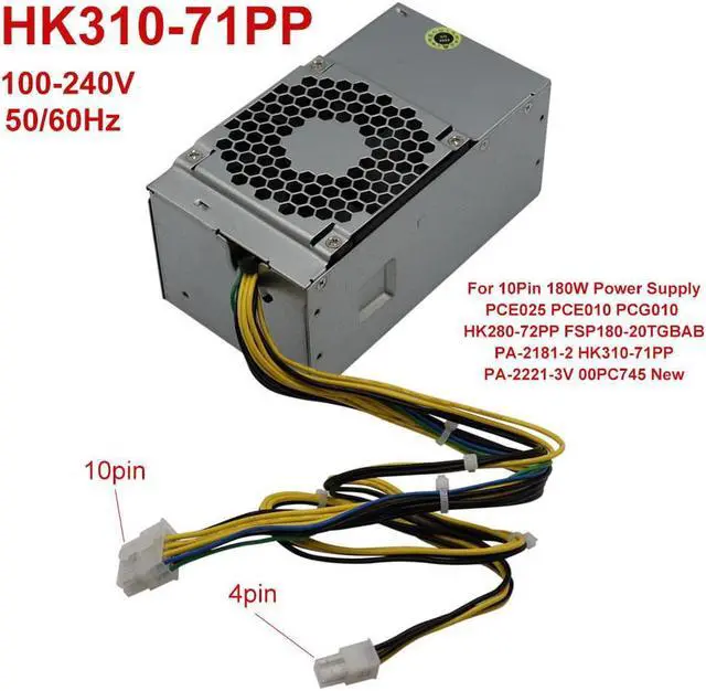 Main image of TFX 210W Server PSU For 54Y8941 M710S M700 M800 M900 P310 210 Watt Power Supply HK310-71PP PCG010 M435 M910 M710 10pin 4pin
