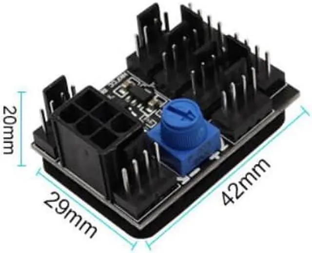 Alt view image 4 of 4 - High Power Fan PWM hub Speed Controller Chassis Fan PWM Hub Speed Controller