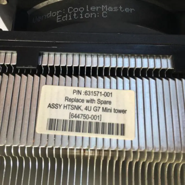 Alt view image 3 of 3 - 631571-001 CPU COOLER MINI TOWER 644761-001 ML110G7 server cpu radiator fan heat sink 631571-001/644750-001