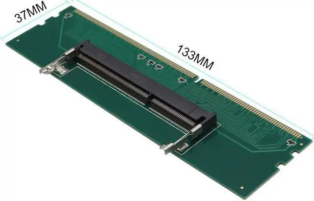 Alt view image 3 of 4 - Laptop DDR3 SO-DIMM to Desktop DIMM Adapter Card 200 Pin SODIMM to 240 Pin DIMM Memory RAM Converter Memory Computer RAM Memory