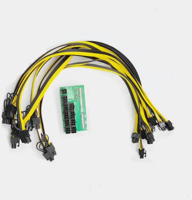 Alt view image 3 of 4 - 1400W OKJYYO DPS-1200MB A  GPU Mining Power Supply Kit Breakout Board PCIe 6Pin to 6+2Pin Power Cable DPS-1200MB A D1200E-S0
