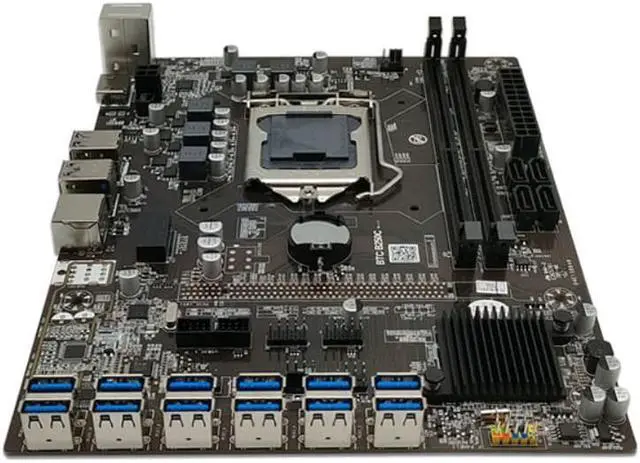 Alt view image 3 of 4 - B250C B250B Mining Motherboard 12 PCIE to USB3.0 Graphics Card Slot LGA1151 DDR4 DIMM RAM for Bitcoin BTC ETH GPU Mining Miner