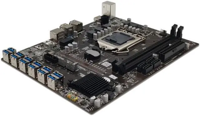 Alt view image 4 of 4 - B250C B250B Mining Motherboard 12 PCIE to USB3.0 Graphics Card Slot LGA1151 DDR4 DIMM RAM for Bitcoin BTC ETH GPU Mining Miner