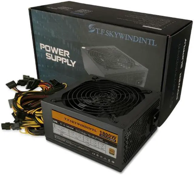 Main image of T.F.SKYWINDINTL 1800w Power Supply RX480 PSU Asic Bitcoin Miner Power Supply 1800W Atx Pico PSU Mining ETH ETC XMR ZEC BTB BTC