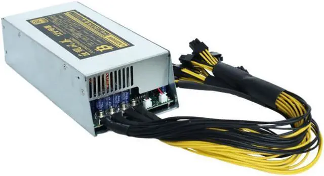 Alt view image 2 of 4 - 2000W 2200W PSU Miner ETH Power Supply Unit For BTC Bitcoin Ethereum Miner Mining PC Power Unit High Efficiency 6Pin