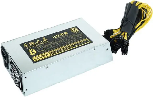 Main image of 2000W PSU Antminer Bitmain 2000w Power Supply 6PIN Antminer T9 ETH PSU antminer S9 S7 L3 BTC LTC DASH 2000W miner power supply