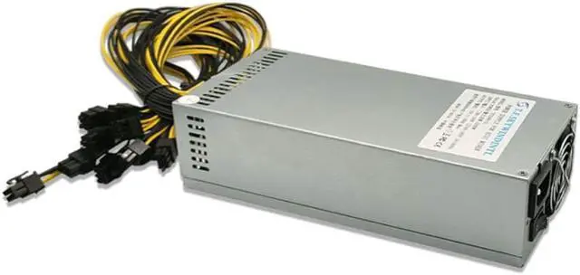 Main image of 2000w Mining 2000W ETH Mining Rig Power Supply 2U Miner GPU PSU with 10*PCI 6Pin and Fan 80 PLUS Gold BTC 120V 110V 220V 230V