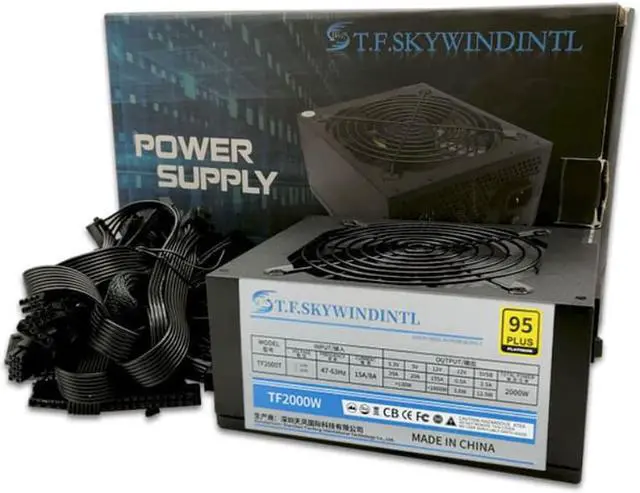 Main image of T.F.SKYWINDINTL Full Modular 2000w PC Power Supply For Mining 95 Gold Miner PSU Support 6  7 GPU For RX570 RX580 mining asics