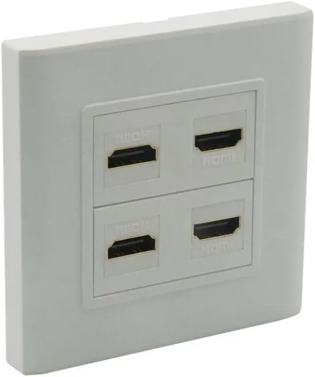 Main image of EU 86 Style 4 Ports HDMI V2.0 Female To Female Wall Plate