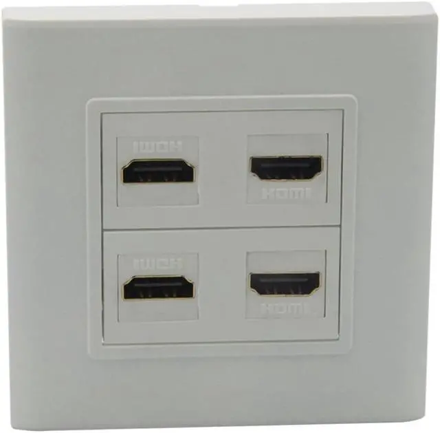 Alt view image 2 of 3 - EU 86 Style 4 Ports HDMI V2.0 Female To Female Wall Plate