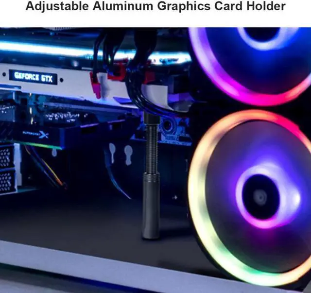 Alt view image 3 of 3 - Graphics Card GPU Brace Adjustable Aluminum Alloy Video Card Sag Holder Bracket Jack Desktop PC Case Accessories