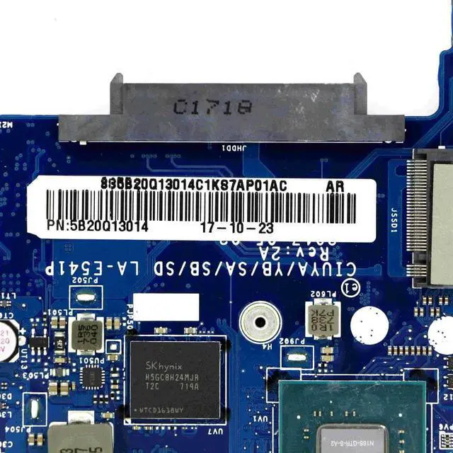 Alt view image 3 of 6 - 5B20Q13014 - DSC MOTHERBOARD LA-E541P w/ i5-8250U + 940MX for LENOVO IDEAPAD FLEX 5-1470