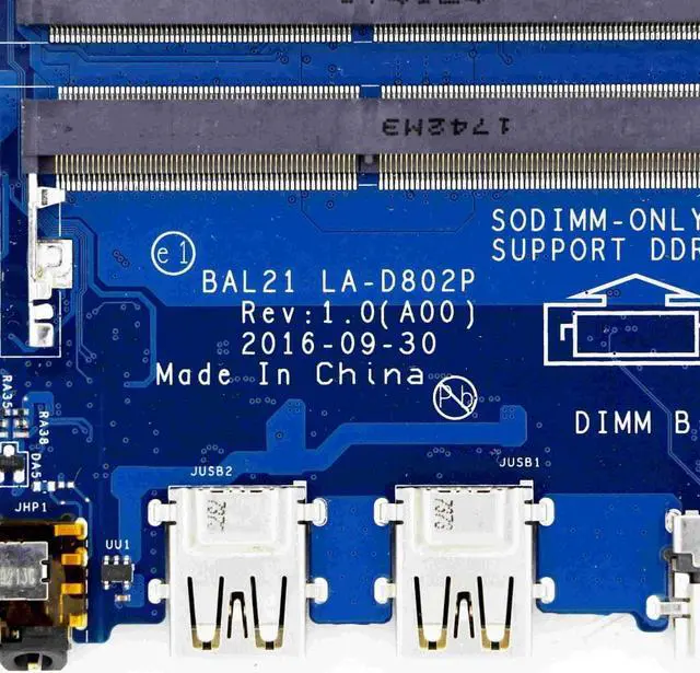 Alt view image 6 of 6 - 81YW5 - UMA DDR4 MOTHERBOARD BAL21 LA-D802P w/ i7-7500U 2.7GHz  for DELL Inspiron 15 (5567) / 17 (5767)