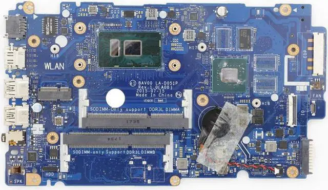 Alt view image 4 of 6 - J2GTG 0J2GTG CN-0J2GTG Genuine DDR3L Laptop Motherboard BAV00 LA-D051P w/ i5-6200U + N16S-GM for Dell Inspiron 15 5557 5457