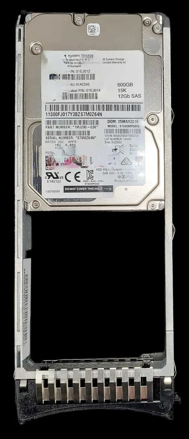 Alt view image 2 of 2 - For IBM 01EJ012 01AC595 01EJ014 600G 15K SAS 12Gb 2.5 V5000 hard disk