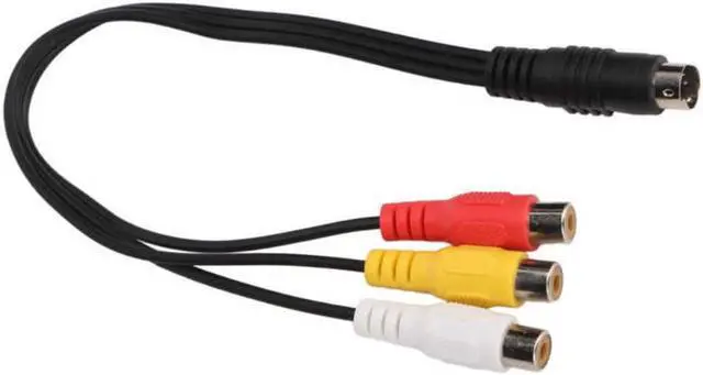 Alt view image 4 of 7 - S Video 4 Pin Male to 3RCA Female Cable Double Shielding Red Yellow White Video Adapter Cable Plug and Play 1.0ft