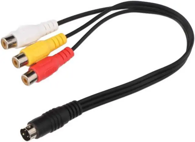 Alt view image 3 of 7 - S Video 4 Pin Male to 3RCA Female Cable Double Shielding Red Yellow White Video Adapter Cable Plug and Play 1.0ft